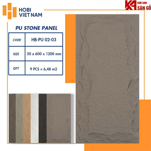 Tấm Ốp PU Giả Đá Hobi Wood HB-PU02-03